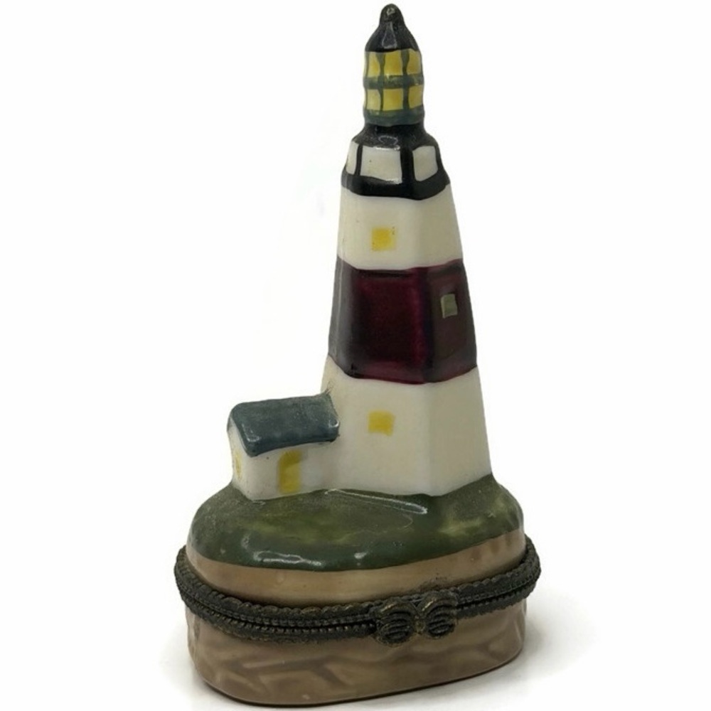 Ceramic Lighthouse Trinket Box Small